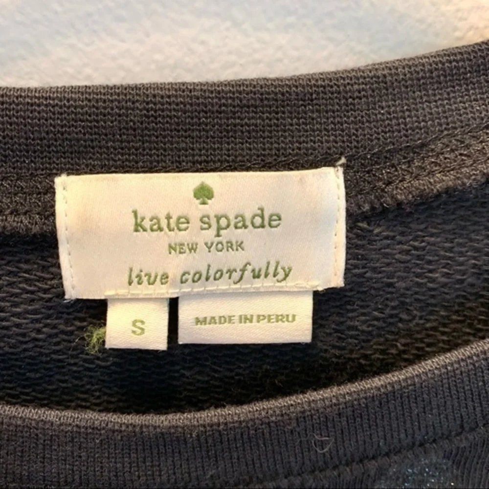 KATE SPADE NEW YORK Glitter Dot Bow Sweatshirt in Size Small